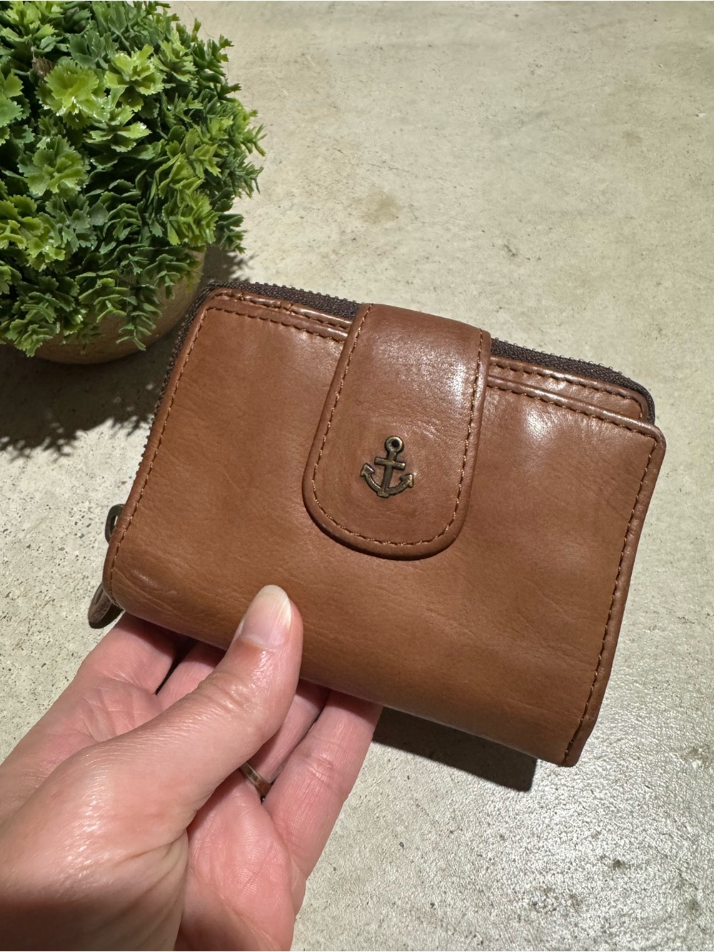 Harbour 2nd Brown Leather Wallet Neutral Bifold Small cardholder Coin Purse